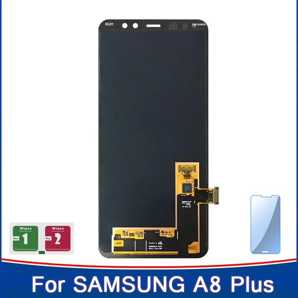 100% Оригинальный 6 0 ''сменный ЖК дисплей для Samsung Galaxy A8 Plus 2018 A730 A730F SM сенсорный