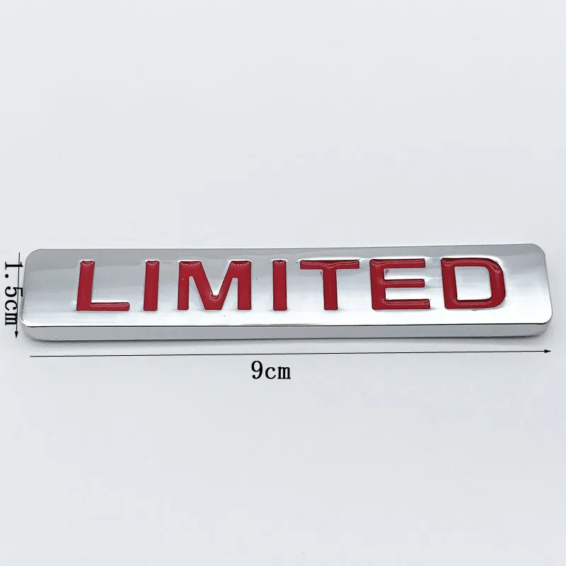 Металлическая Автомобильная наклейка с ограниченными буквами для задней двери