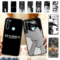 yndfcnb anime death note phone case for redmi note 7 8 9 6 5 4 x pro 8t 5a