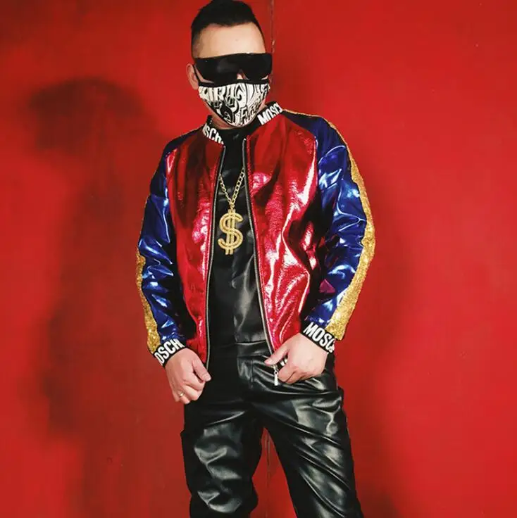 Новое сценическое платье бейсбольная куртка для мужчин парикмахер ночной клуб