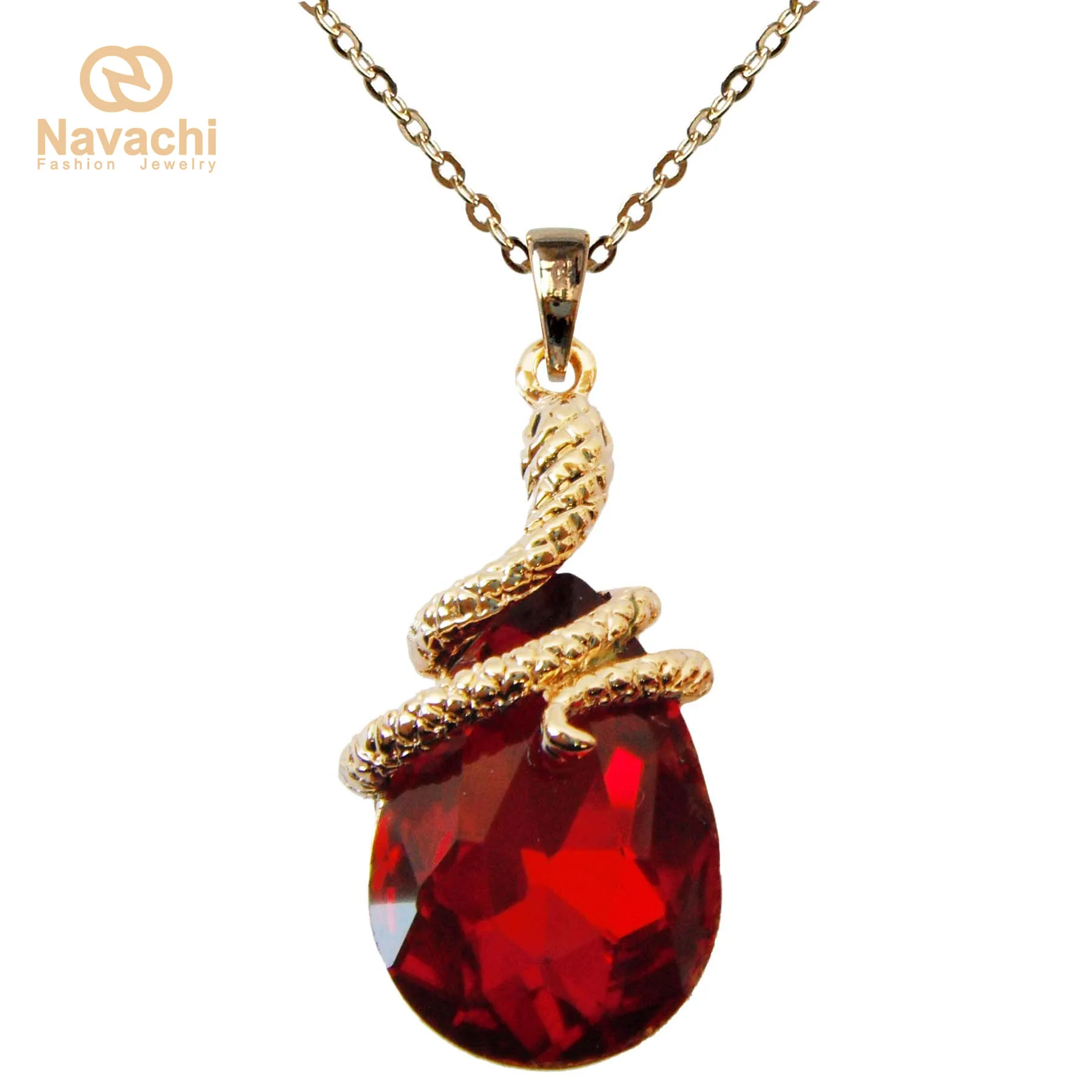 Navachi кудрявая змея Красочный Кристалл кубический циркон кулон ожерелье