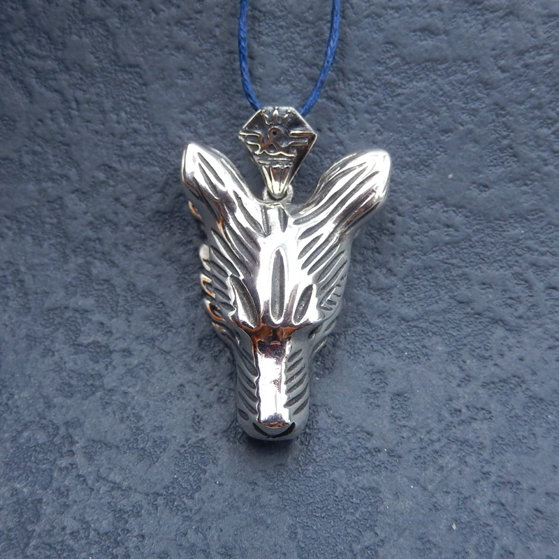 

Подвеска из натурального камня голова Волка ручной работы, серебро 925 пробы, подвеска из драгоценного камня, ожерелье 33x24x10 мм, 11,2 г-J736