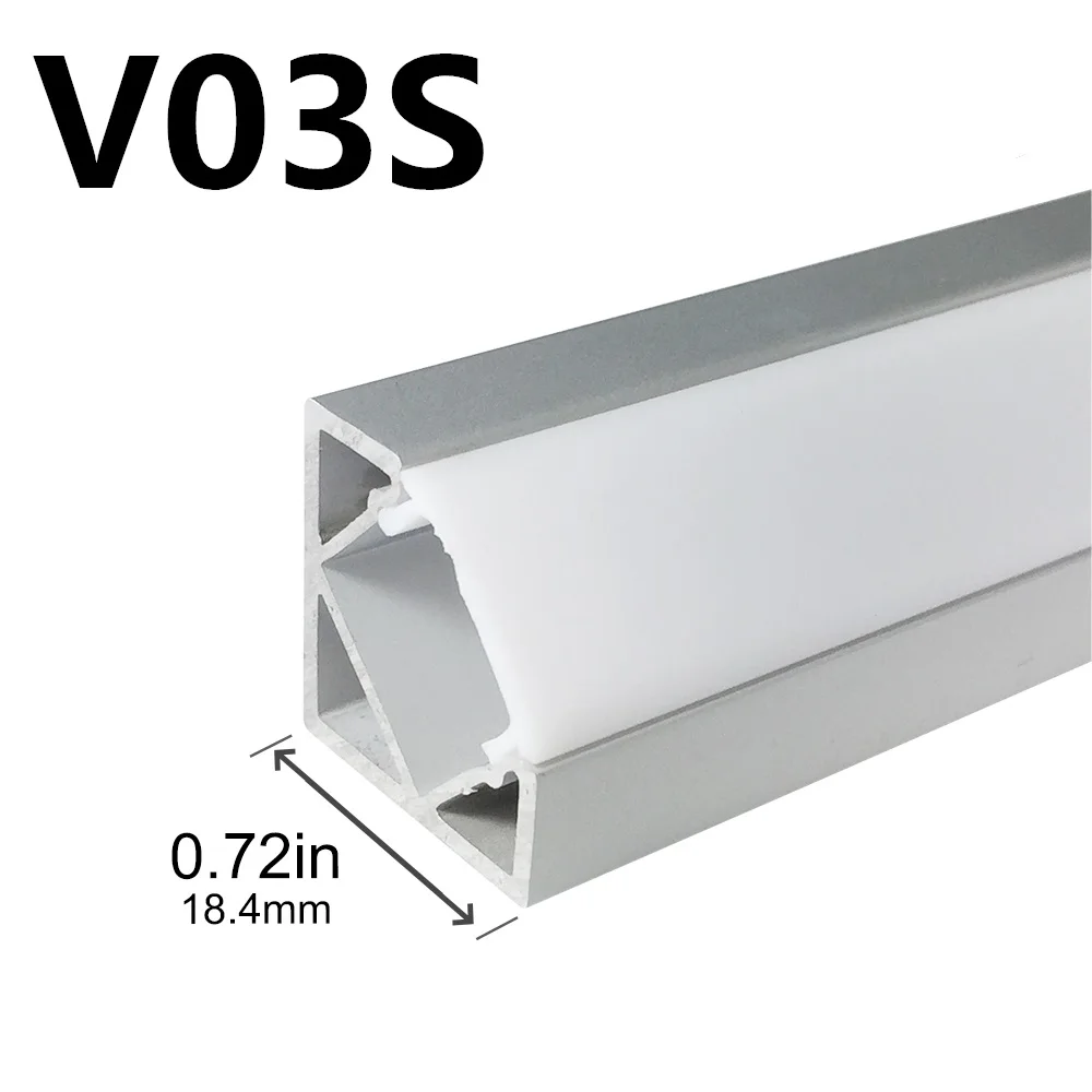 저렴한 20 팩 3.3ft/1m V03 LED 알루미늄 채널 키트 검정색 또는 은색 압출, 12mm LED 스트립 설치용 유백색 커버 포함 구매 20 팩 3.3ft/1m V03 LED 알루미늄 채널 키트 검정색 또는 은색 압출, 12mm LED 스트립 설치용 유백색 커버 포함