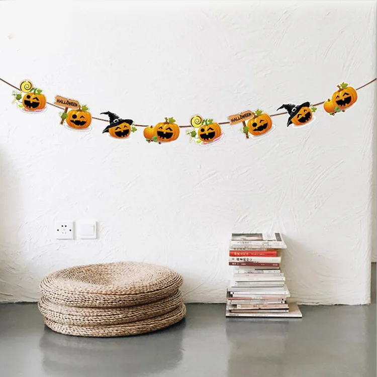 8 шт./набор Декоративная гирлянда в виде тыквы летучей мыши | Дом и сад