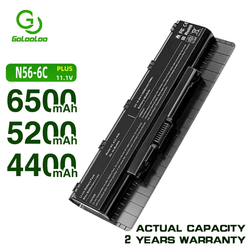 

Golooloo A31-N56 A32-N56 A33-N56 for Asus laptop battery ROG G56 N46 G56J N56 G56J N46V N46VM N56DY N56JN N56VB N56VZ N76 n56v