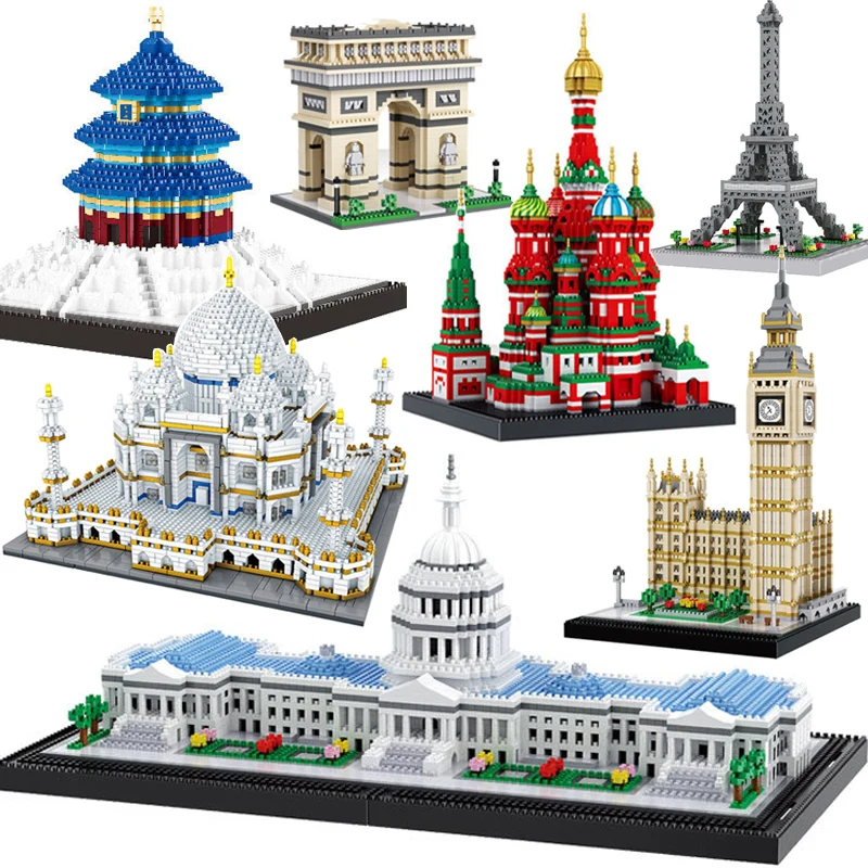 

Balody Chinese Famous Yueyang Yellow Crane Tower Diamond Mini Blocks Architecture Model City Building Toys