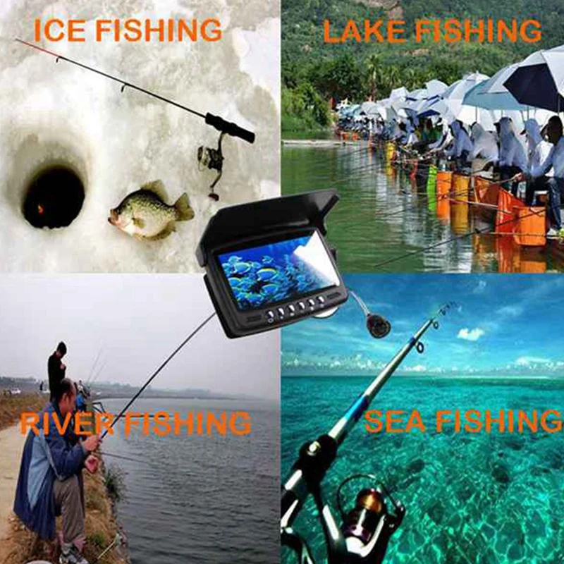 Скидка Подводный визуальный рыболокатор HD-камера рыболовная камера с экраном 4,3 дюйма рыболовная камера с кабелем 15 метров