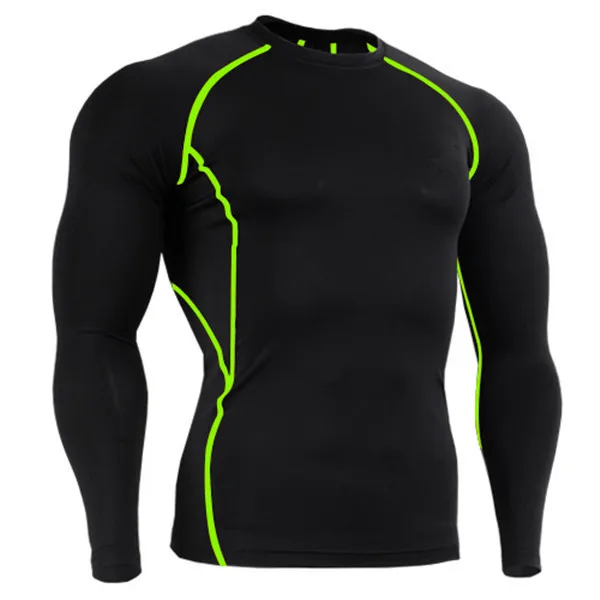men's sports suits Quick-drying compression men sport training suit gym jogging running suit men's tight fitness workout clothes - Цвет: Picture color