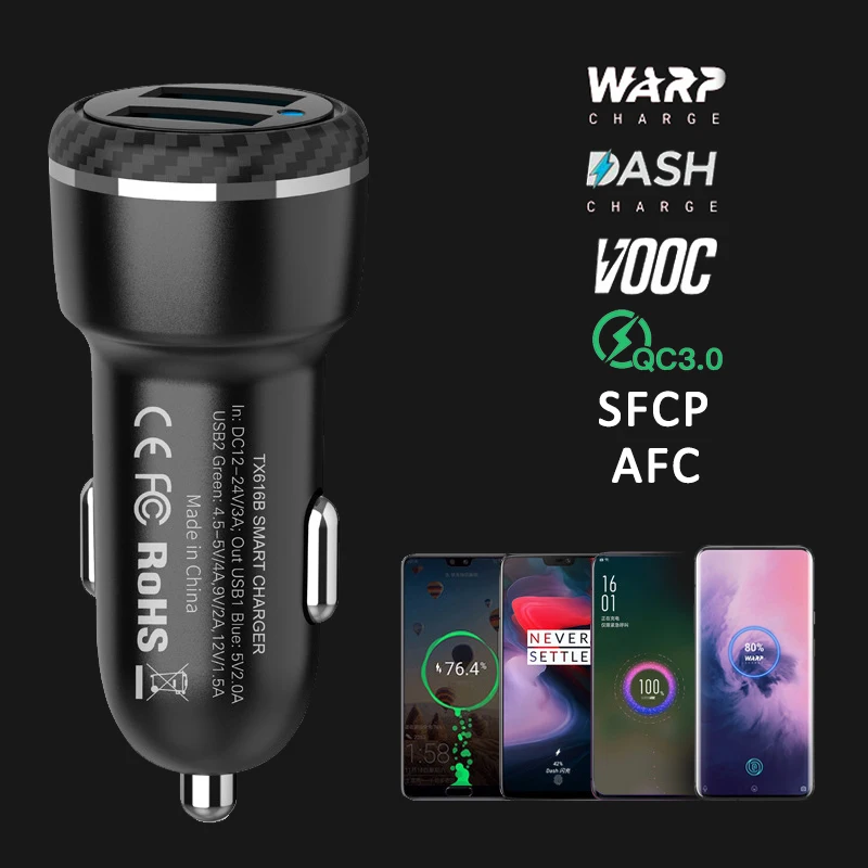 Автомобильное зарядное устройство OnePlus 8 Pro Warp с кабелем типа C для One Plus 7T 6T 5T 1 + 5 3T