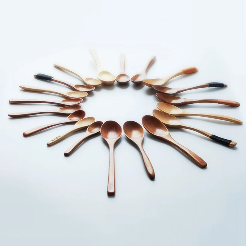 

Wooden Spoon Bamboo Kitchen Cooking Utensil Tool Soup Teaspoon Catering Cuchara De Madera Creativa
