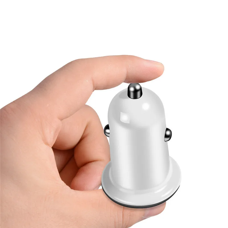 Мини двойной Переходник USB для зарядки в машине 3.1A Макс автомобильное зарядное