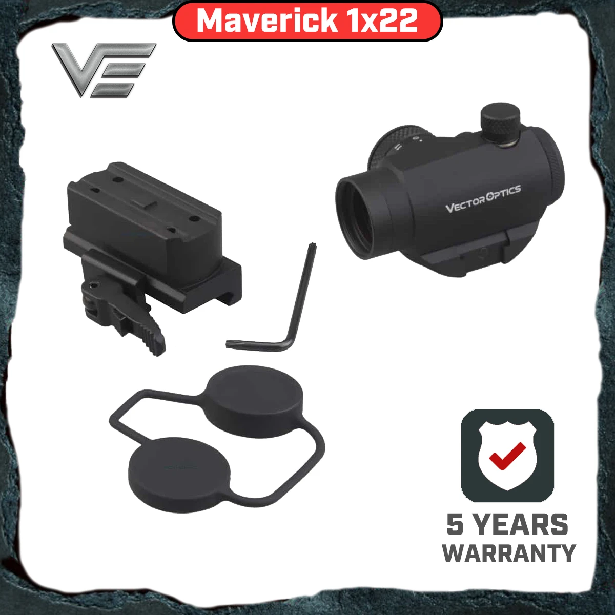 Компактный мини прицел Vector Optics 1x22 QD прицельная красная точка для пистолета