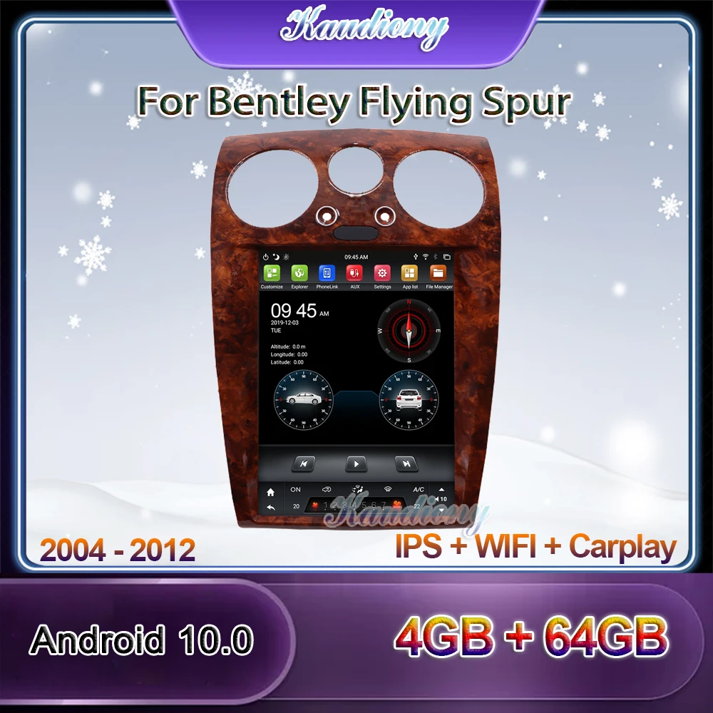 Автомагнитола Kaudiony на Android 12 1 с экраном 10 0 дюйма Dvd плеером GPS навигацией 4G 2004
