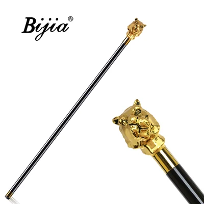Golden cheetah BIJIA джентльмен трость domineering ручка в виде животного скипетр креативный подарок civilized трость - Цвет: Golden cheetah