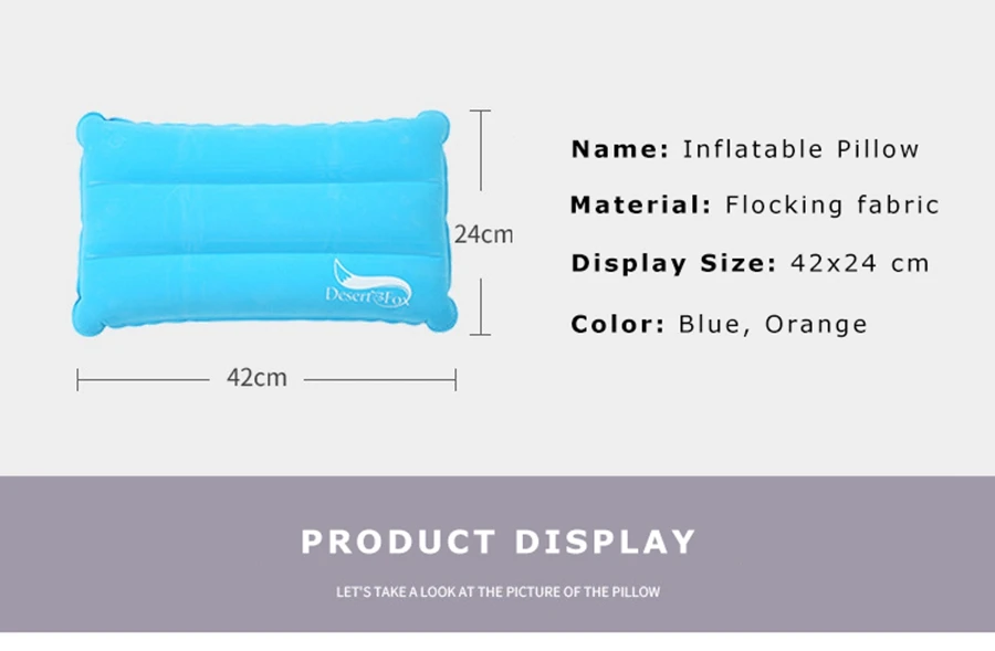 1 шт. Кемпинг воздушная надувшая Подушка Портативная Складная двухсторонняя