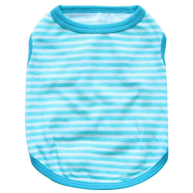Летняя полосатая рубашка для собак хлопковая Повседневная жилетка домашних