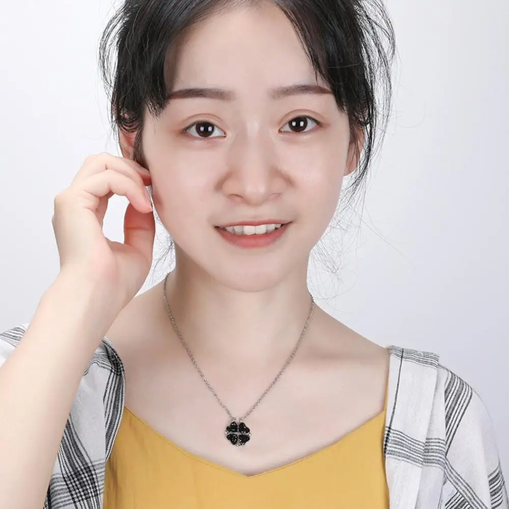 Корейская версия четырехлистного клевера ожерелье Любовь разделение складной