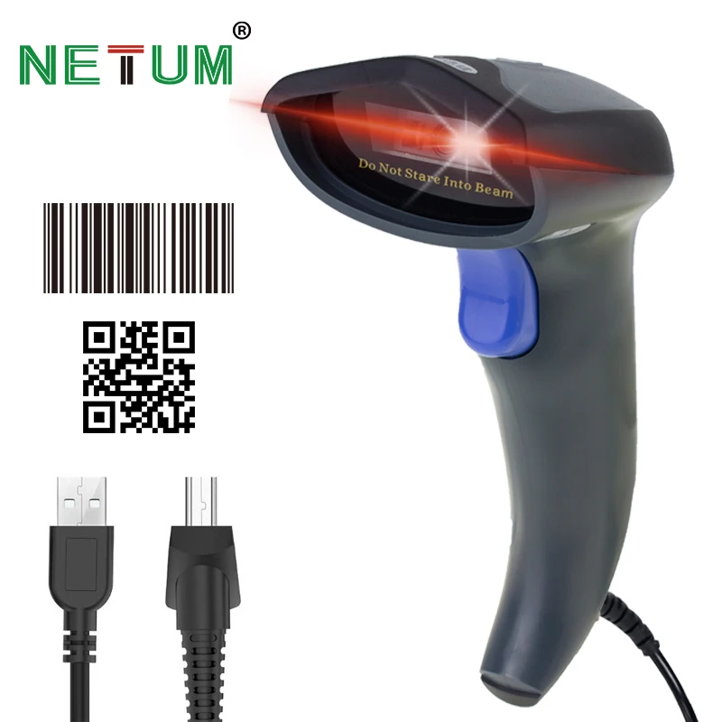 Проводной сканер штрих кодов NETUM 2D 1D считыватель для Мобильных Платежей