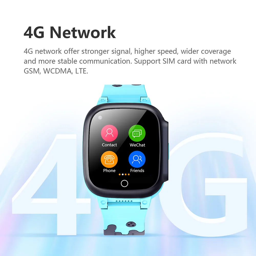 Детские Водонепроницаемые умные часы с GPS-трекером 4G Wi-Fi функцией отслеживания