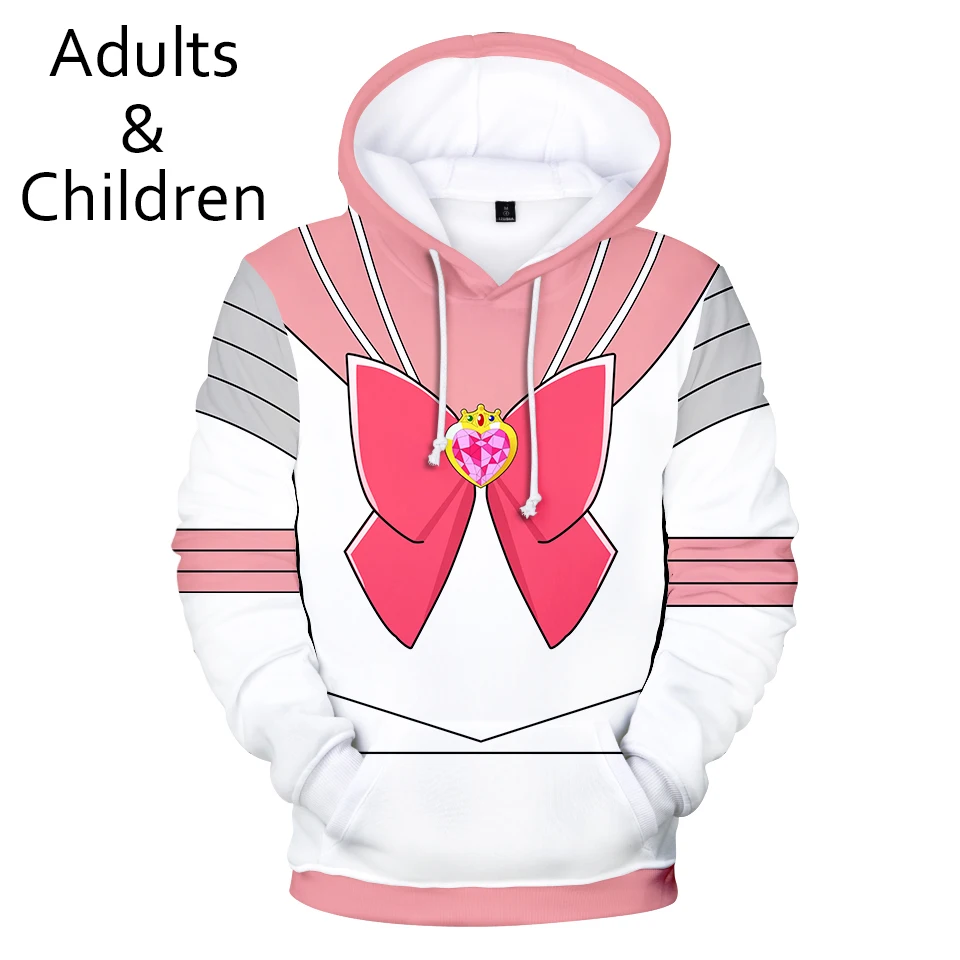 

3D Sailor Moon Character Costume Hoodies Women Girls Hoodie Children Sweatshirt Harajuku Sailor Moon boys girls Clothing