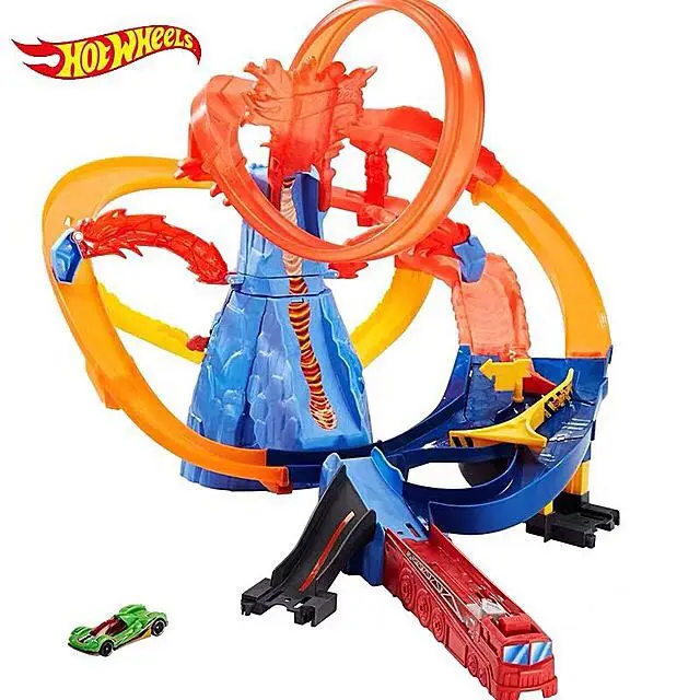 Hot Wheels 10 в 1 Игрушечный трек-автомобиль Carros Brinquedos Voiture Hotwheels oyuncak araba детские автомобильные игрушки для детей подарок на день рождения