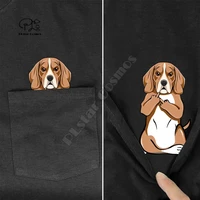 beagle middlehand in pocket t shirt dog lovers black cotton men made in usa cartoon t shirt men unisex new fashion tshirt