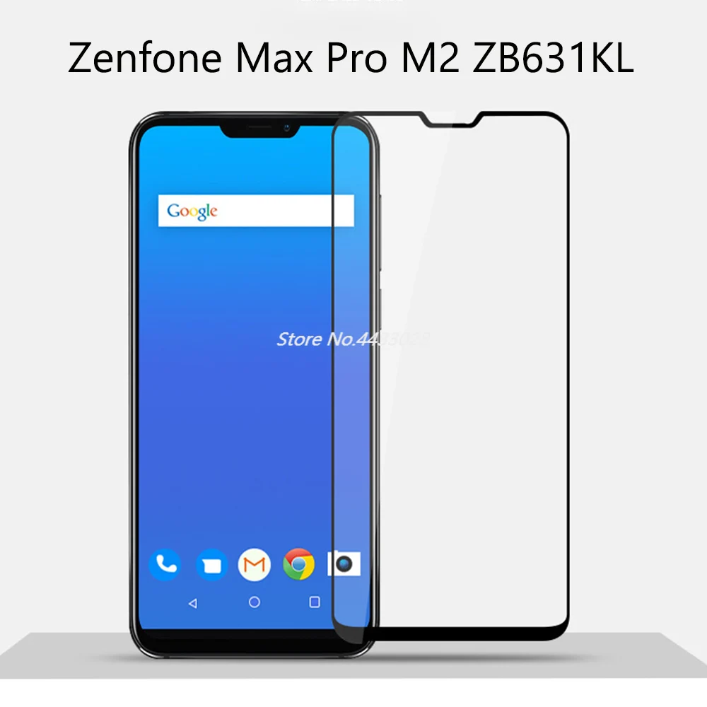 Закаленное стекло для телефона Asus Zenfone Max Pro ZB631KL полное покрытие клеем