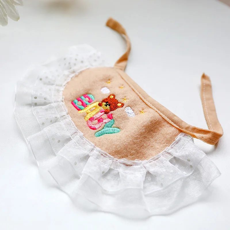 Кружева кошки нагрудники с вышитыми героями мультфильмов аксессуары для