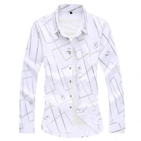 plus size 7xl luxury cotton shirts for men good quality 2020 long sleeve printed casual shirts male