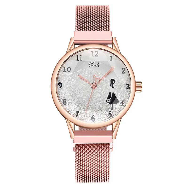

Jessingshow New Women Watches Fashion Comics Ladies Quartz Clock Luxury Magnetic Mesh Female Wristwatch Best Watch for Gift