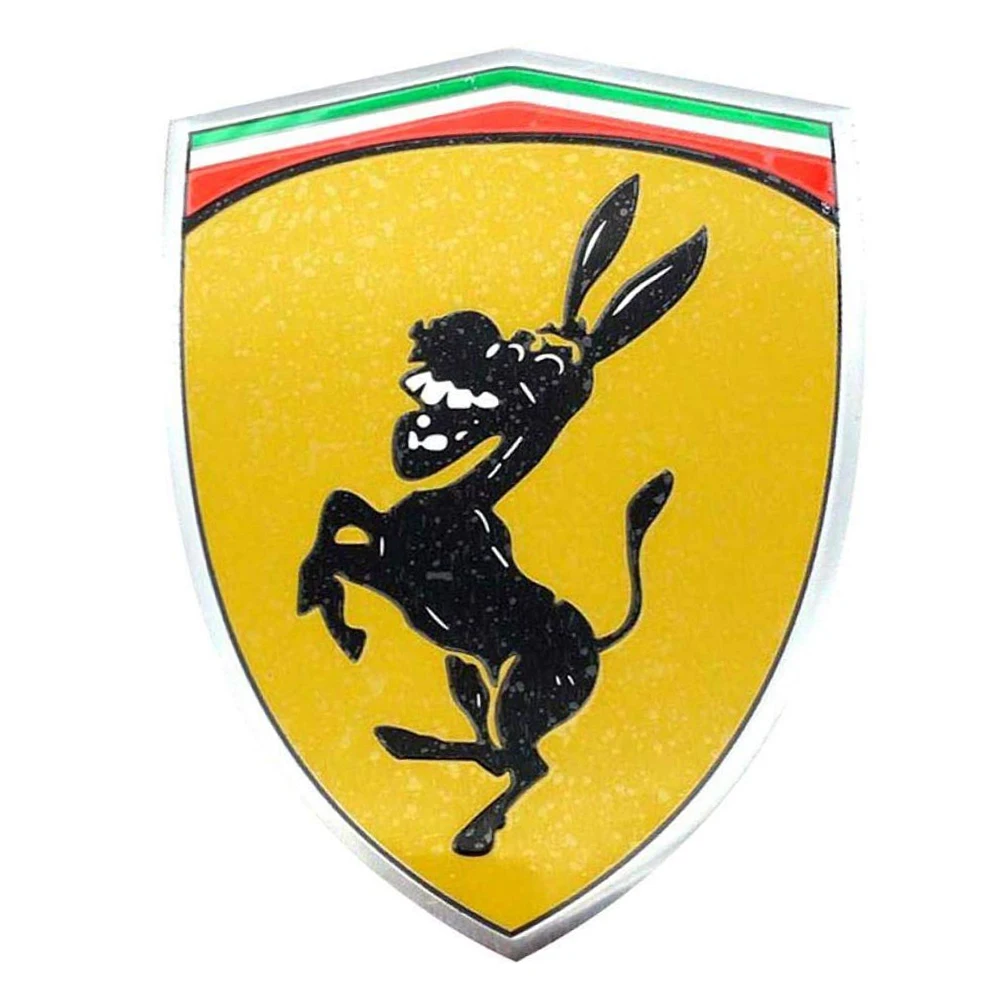 Алюминиевый креативный Забавный металлический значок наклейка с логотипом осла