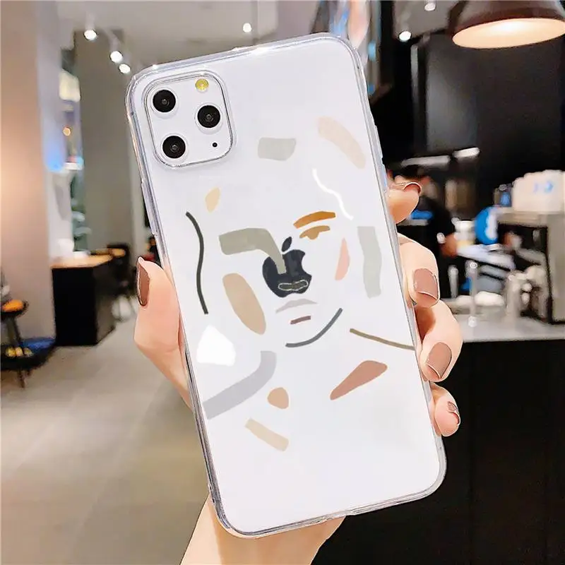 

Abstract line art Phone Case Transparent soft For iphone 5 5s 5c se 6 6s 7 8 11 12 plus mini x xs xr pro max