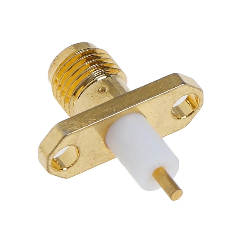 1 шт. W/2 отверстия Фланцевая панель RF разъем SMA гнездо шасси Разъем PTFE высокое