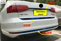 free shipping stainless steel back rear trunk protection decoration sequins rear bumper for volkswagen 2015 2018 vw jetta 6 mk6