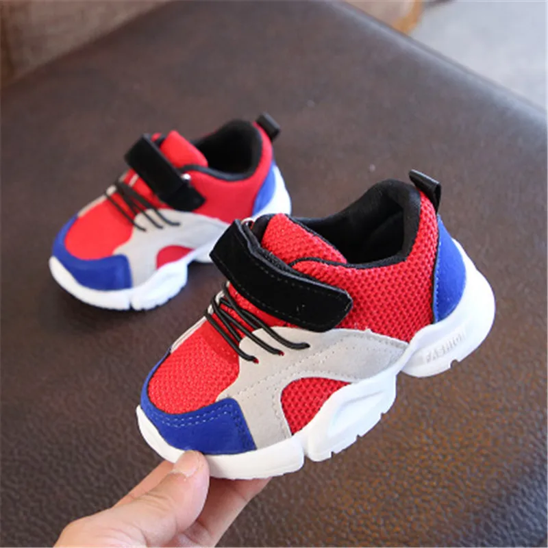 

Xiaying Smile Autumn 2019 new splicing color boys girl sports shoes breathable mesh casual shoes student running shoes BK-3