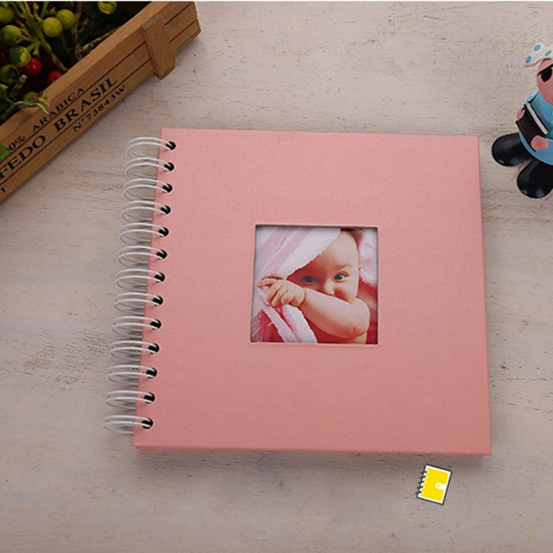 pink Бумажный фотоальбом для детей, скрапбукинг, фотоальбом Albumu Diy, фотоальбом, фотоальбом для детей, книга памяти, Portafoto Plakboek - Цвет: pink