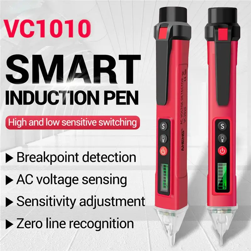 

Voltage Tester Digital LCD Electric Test Pen Portable Detector Sensor with LED light Power Outlet Voltage Detector Sensor
