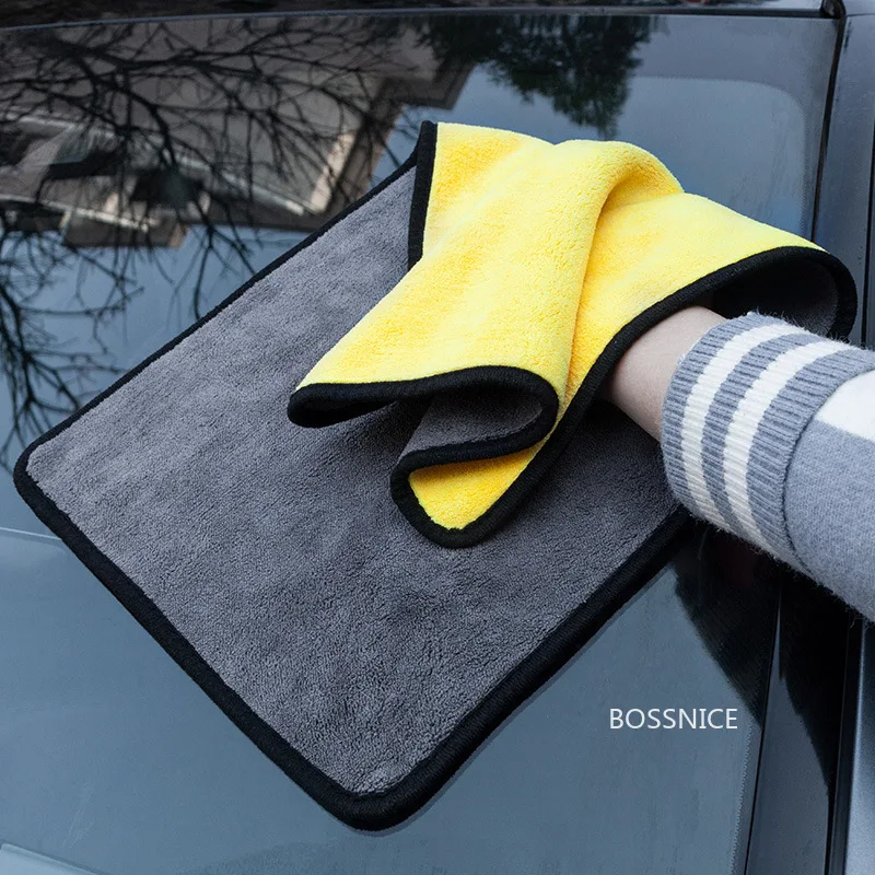 

3Pcs Soft Plush Car Wash Microfiber Towel Car Cleaning Drying Polish Cloth Car Care Cloth Detailing Car Wash Towel Never Scratch