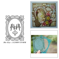 oval lace photo frame metal cutting dies for diy scrapbook album paper card decoration crafts embossing 2021 new dies