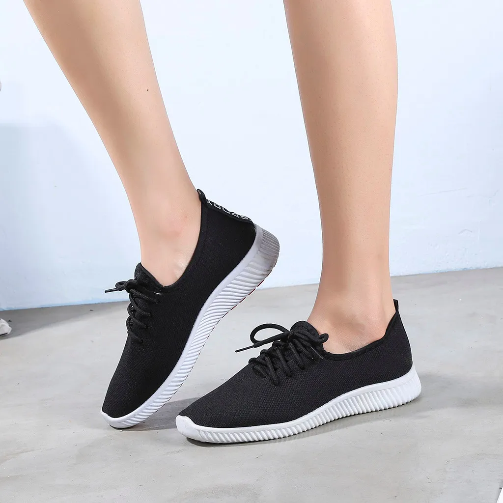 Женские однотонные мягкие дышащие лоферы из сетчатого материала с круглым