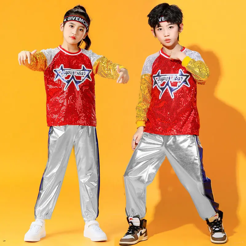 Новый детский костюм для современных джазовых танцев в стиле хип-хоп мальчиков и