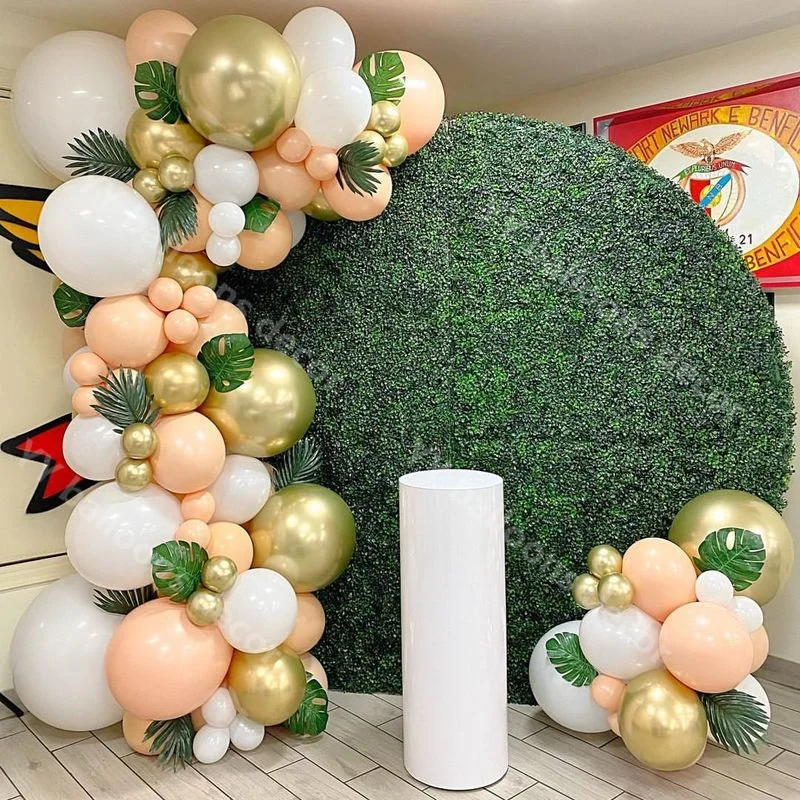 

День рождения, День Святого Валентина, 100 шт., разноцветный крем, персик, латекс, искусственная цепь, украшения для свадебной вечеринки, Globos