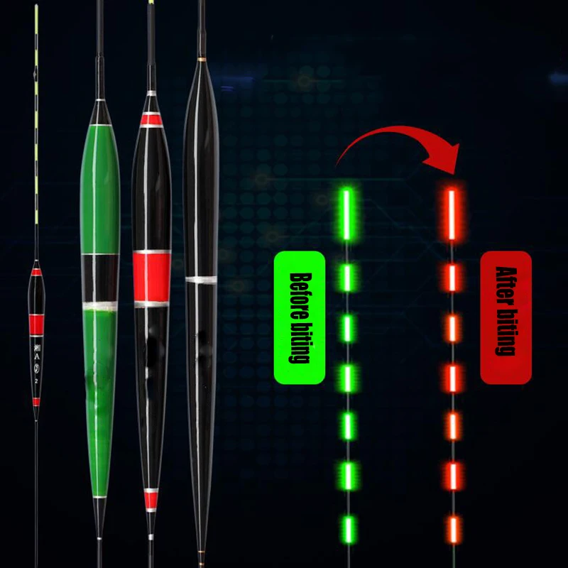Smart Fishing Led Light Float Night Luminous Floats Automatically Remind With Batteries |
