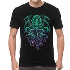 Cool H.P. Футболка Lovecraft Cthulhu, Мужская модная футболка с коротким рукавом, хлопковая Футболка с изображением старого бога R'lyeh, городские футболки, топы