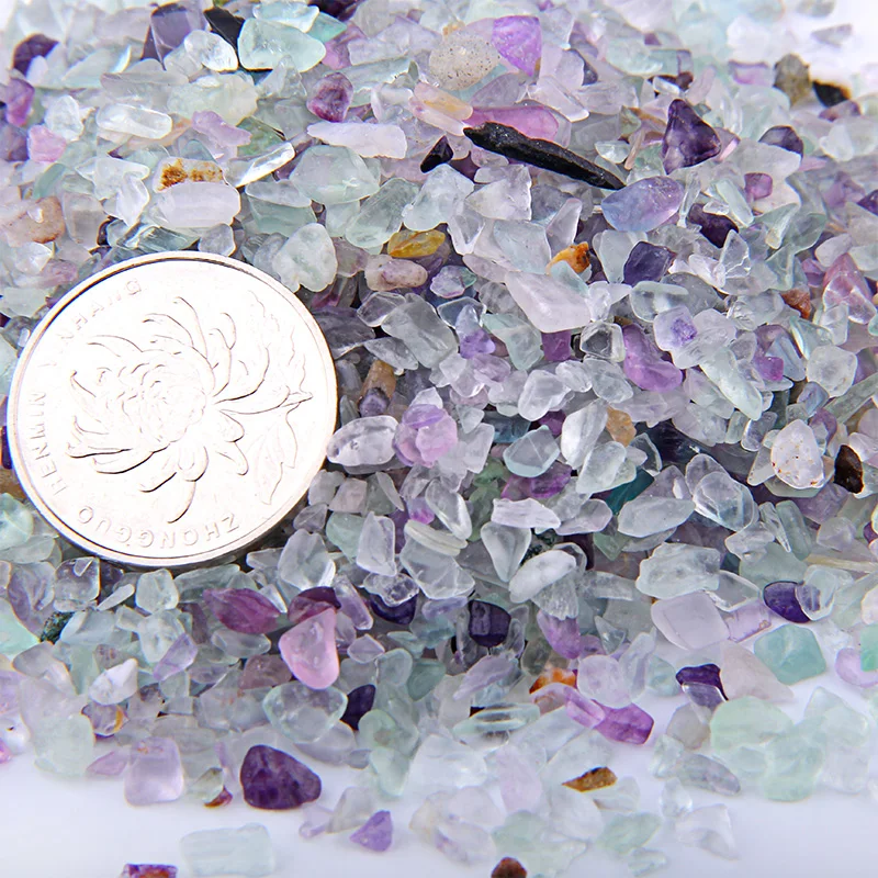 Colorful 3-5MM 20G 50G 100G Mixed Natural Gravel Chip Beads Irregular Energy Gem Stone for Fish Tank Bonsai Decoration | Украшения и