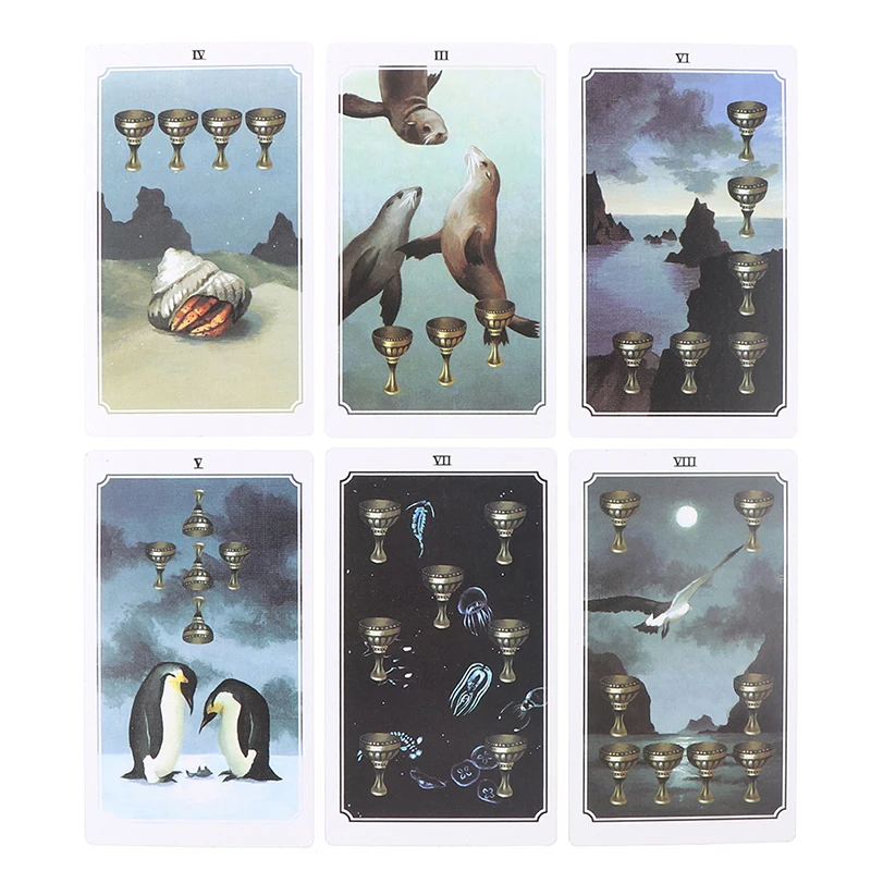 

Anima Mundi Tarot Deck 78 Card Occult Divination Cards Major and Minor Arcana Game Gilt Origin Deck with Guide Book Nature Deck