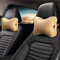 leather auto seat neck protection rest pillows car accessories car seat headrest seat neck pillows waist supports cushion