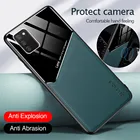 Автомобильный магнитный держатель, кожаные текстурные чехлы на заднюю панель для samsung a02s a12 galaxy a 02s, чехол с силиконовой рамкой, жесткий защитный чехол из поликарбоната для телефона