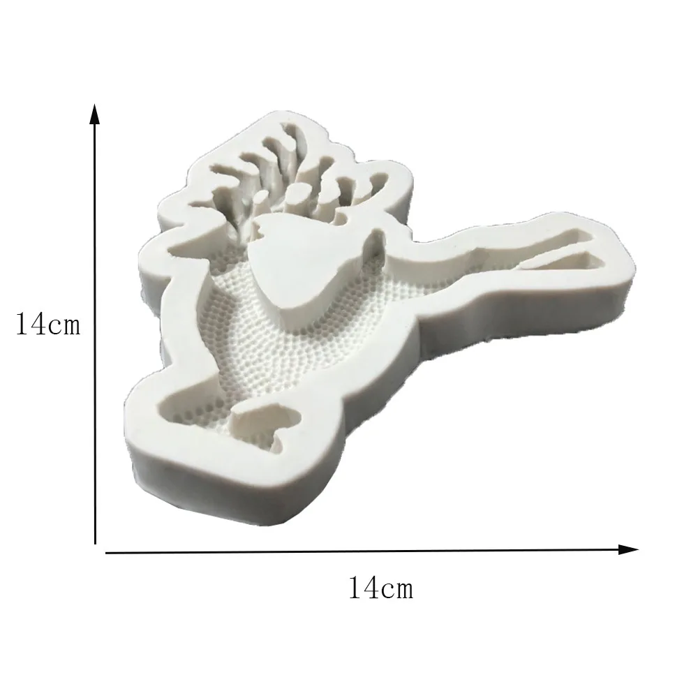 Силиконовая форма с большим оленем инструменты для укладки торта Рождественская
