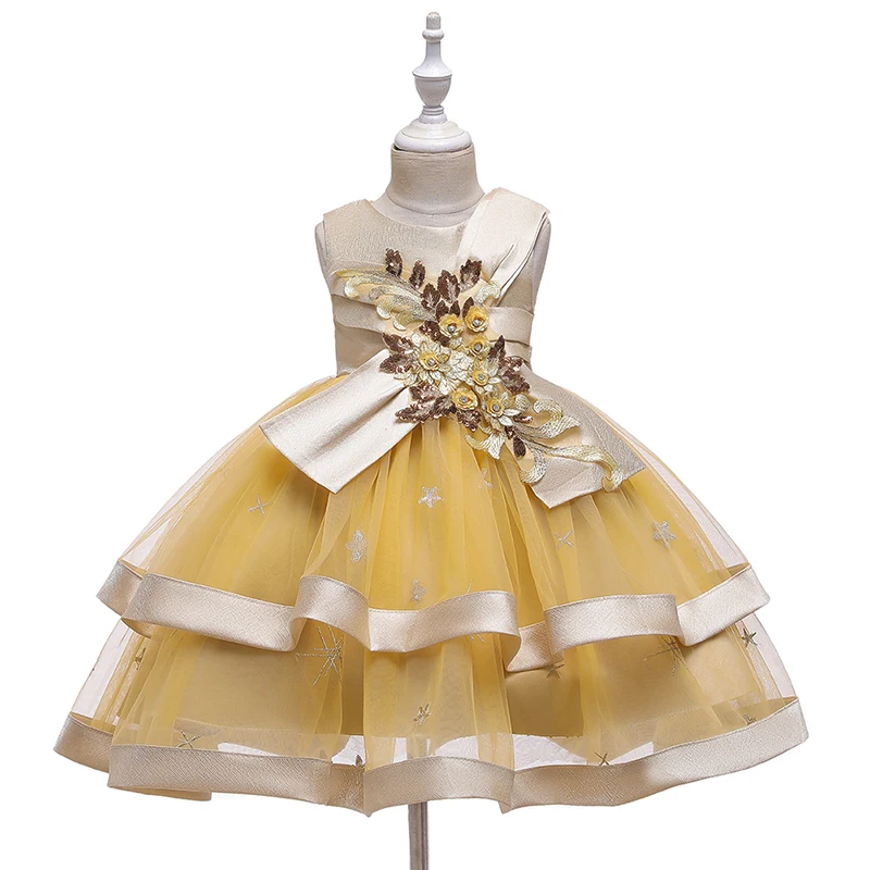 Girls Dress Elegant New Year Princess Children Party Dress Wedding Gown Kids Dresses for Girls Birthday Party Dress Vestido Wear